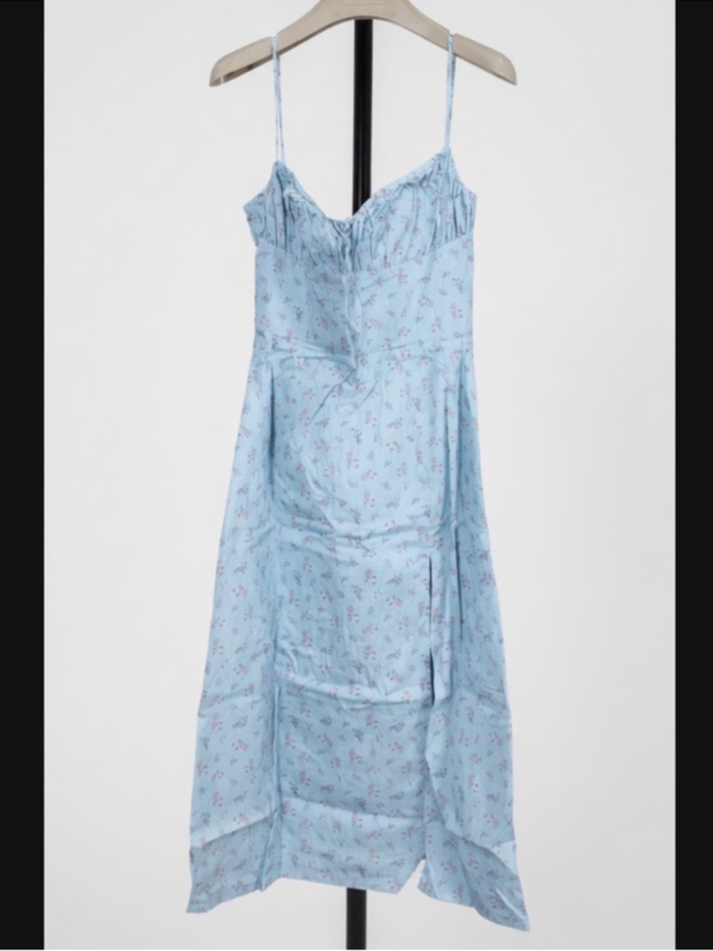 HOUSE OF CB 'Carina' Blue Floral Bustier Midi Dress/ Small US 4-6 $195 - Picture 6 of 9